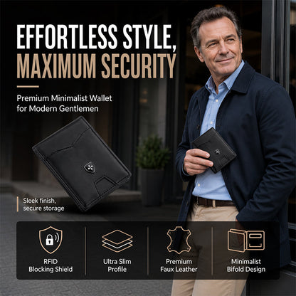 ⏳🔥LIMITED-TIME 50% OFF! ⏰RFID-Blocking Leather and Carbon Fiber Credit Card Holder