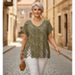 💃New Arrivals 57% OFF💞Women's T-shirt with leopard pattern, loose fit, V-neck