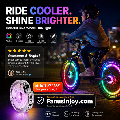 🚴‍♀️Limited Time 50% OFF ⏰A Must‑Have For Cycling Enthusiasts!🌃Light Up the Night 🚴 Colorful Bike Wheel Hub Light