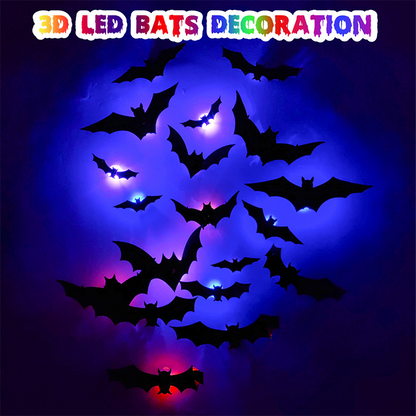 🦇LIMITED-TIME 50% OFF! ⏰Spooky 3D Bat LED Wall Light, Halloween Indoor Outdoor Wall Decoration Light👻