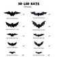 🦇LIMITED-TIME 50% OFF! ⏰Spooky 3D Bat LED Wall Light, Halloween Indoor Outdoor Wall Decoration Light👻
