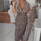 👗New arrival 50% OFF!🥰Women's V-Neck Leopard Print Dress