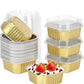 Disposable Mini Cake Pans Set 🍰 – Foil Bakeware with Lids & 5oz Portions, Perfect for Parties, Picnics & Sweet Gifts ⚡