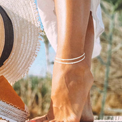 🎁New Arrivals 50% OFF💥Dainty Layered Waterproof Anklet