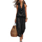 📢📢56% OFF !! ⏰ Sleeveless Cowl Neck Jumpsuit – Halter, Wide-Leg, Elegant 🍷