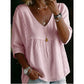 🎉 50% OFF! 👚 Viral Lace-Trim V-Neck – Whisper Romance, Empire Grace ✨