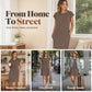 👗 50% OFF NOW! ☀️ Lightweight Solid Color Crew Neck Dress – Soft & comfortable – Perfect for all-day wear – breezy and versatile 🌸✨🌿