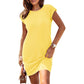 👗 50% OFF NOW! ☀️ Lightweight Solid Color Crew Neck Dress – Soft & comfortable – Perfect for all-day wear – breezy and versatile 🌸✨🌿
