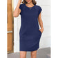 👗 50% OFF NOW! ☀️ Lightweight Solid Color Crew Neck Dress – Soft & comfortable – Perfect for all-day wear – breezy and versatile 🌸✨🌿
