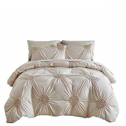 🛏️ 50% OFF !! 📢 Elegant Pinch Pleat Duvet Cover Set☁️
