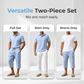 🏖️Men's Summer Linen Set Loose Shirt and Cargo Shorts Two Piece Outfit