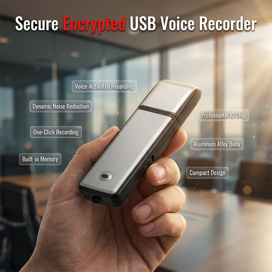 Portable HD Noise-Cancelling USB Voice Recorder 🎙️ Capture Every Word, Cut the Clutter – Your Pocket-Sized Sound Studio ✨