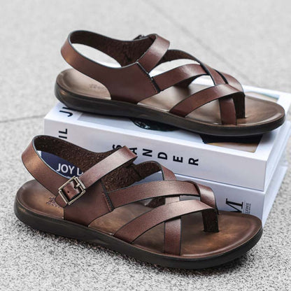 🦶52% OFF NOW! ☀️ Men Roman Sandals – Soft sole & casual style – Perfect for summer, beach or walks – comfortable and breathable 🌊🦶✨