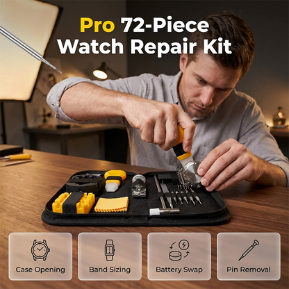 Complete 72-Piece Watch Repair Kit ⌚ Everything You Need to Fix, Adjust & Revive Your Watch – All in One Box ✨