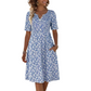 🎉 LIMITED TIME 50% OFF! 🔥Women's Casual V-Neck Print Dress with Pockets