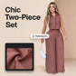 👗 Women's Casual Sleeveless Top & Pants 2-Piece Set — Relaxed Co-Ord for Everyday Style