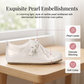 ⏳Limited-time 50% off⏰Women Retro German Trainer Shoes with Pearl Ribbon Lace👟