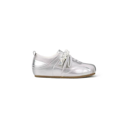 ⏳Limited-time 50% off⏰Women Retro German Trainer Shoes with Pearl Ribbon Lace👟