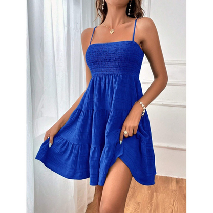 💙👗 40% OFF＆TODAY ONLY! Sleeveless Smocked Mini Dress