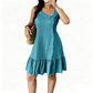 Women's Sleeveless Asymmetric Collar Dress