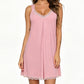 📢📢40% OFF !! ⏰Women's Lace V-Neck Nightdress Loose Modal Slip Sleepwear