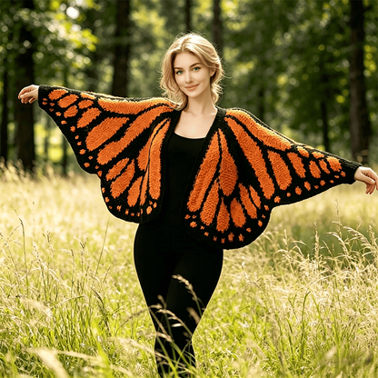 🔥【50% OFF】Women's Butterfly Wing Knit Cardigan | Cozy Warm + Artistic Design + 9 Colors 🦋✨