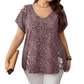 💃New Arrivals 57% OFF💞Women's T-shirt with leopard pattern, loose fit, V-neck