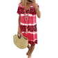 🎁New Arrivals 50% OFF💥Women's Casual Tie Dye Leopard Print V-Neck Dress
