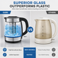 📢📢37% OFF !! ⏰2L Large Capacity Glass Electric Kettle with Automatic Shut Off and Overheat Protection