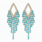 💎BUY 1 GET 1 FREE🎀 Rhombus Zirconia Drop Earrings – S925 posts & crystal fringe ✨