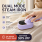 👔 2026 HOT SALE🥳50K+ SOLD!✨  Mini Foldable Steam Iron – Dual Function, 50ml Tank, Rotatable Handle ✈️
